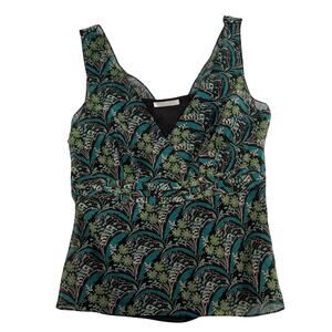 Y2K 2000s Babydoll 4P Petite Top Floral Fairy Whimsigoth Chiffon Ann Taylor Loft